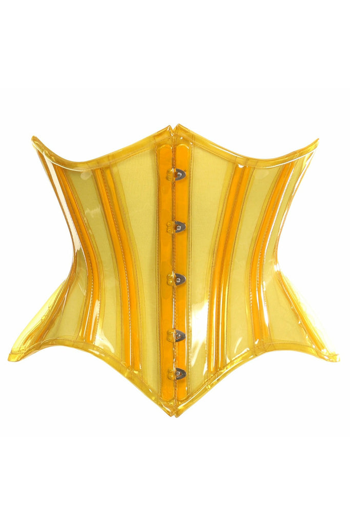 Lavish Yellow Clear Curvy Underbust Waist Cincher Corset